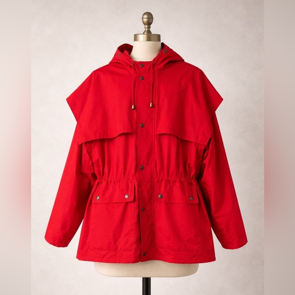 Foxfire Other - Fox Fire “Aussie Traveler” Red Hooded Rain Jacket – Size Large Outdoor Hiking